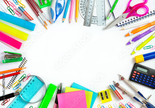 back to School - School stationery framing for school and office

