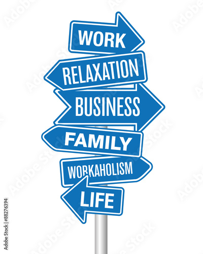 Work life balance arrows