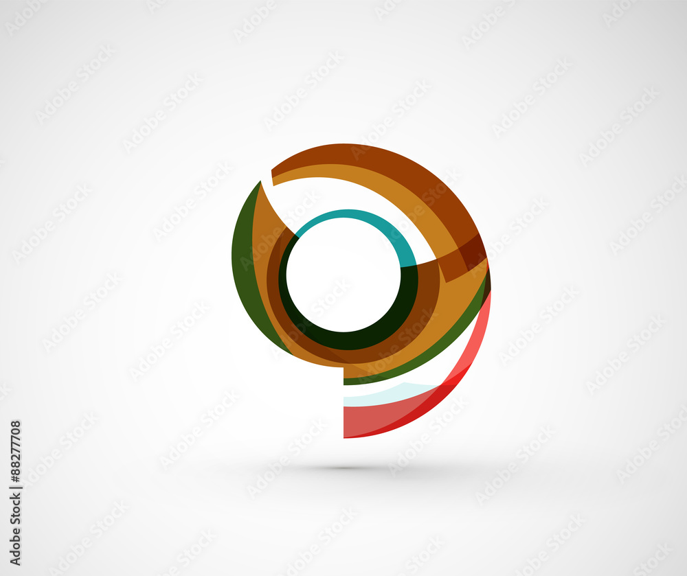 Abstract geometric company logo ring, circle Abstract geometric company logo ring, circle