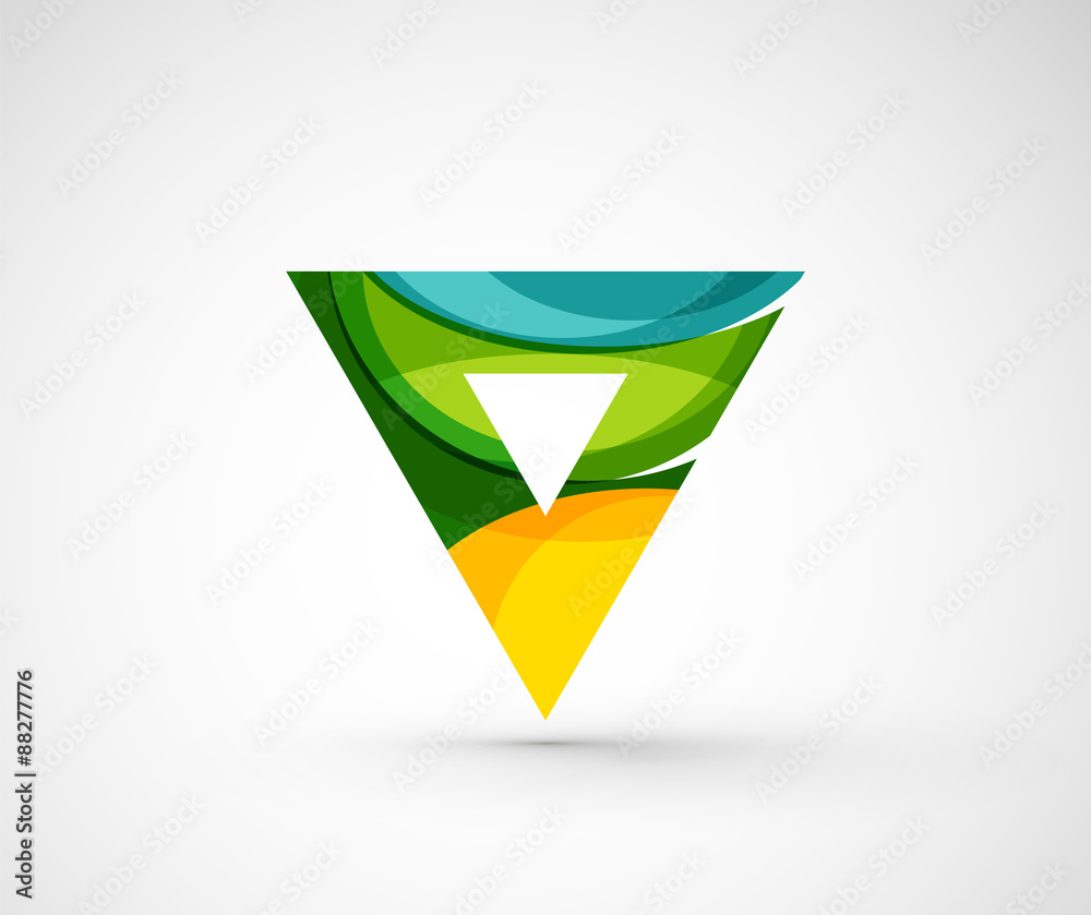 Abstract geometric company logo triangle, arrow Abstract geometric company logo triangle, arrow