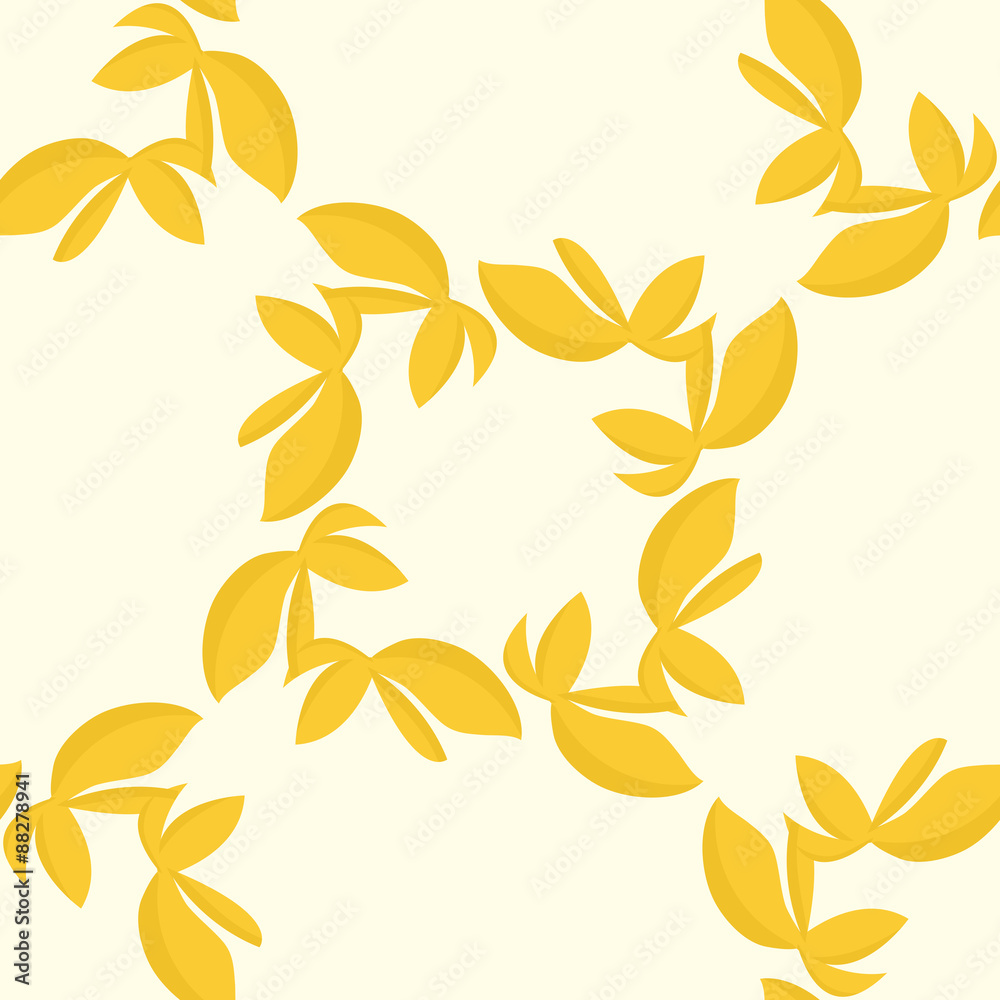 Golden Seamless Leaves Pattern