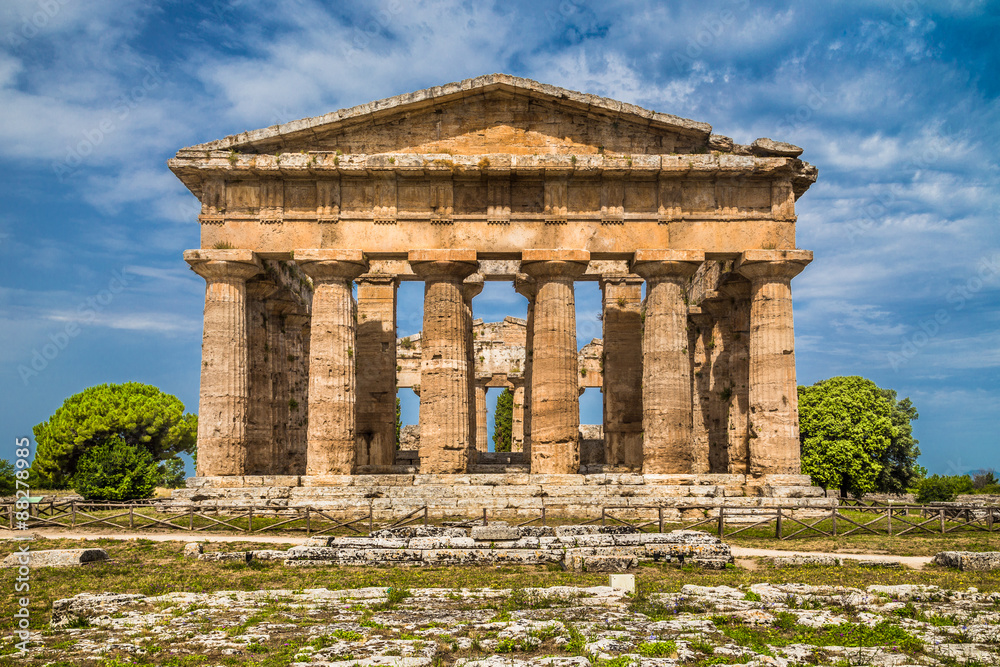 Temples of Paestum Archaeological Site, Salerno, Campania, Italy