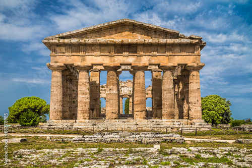Obraz na płótnie Temples of Paestum Archaeological Site, Salerno, Campania, Italy w salonie