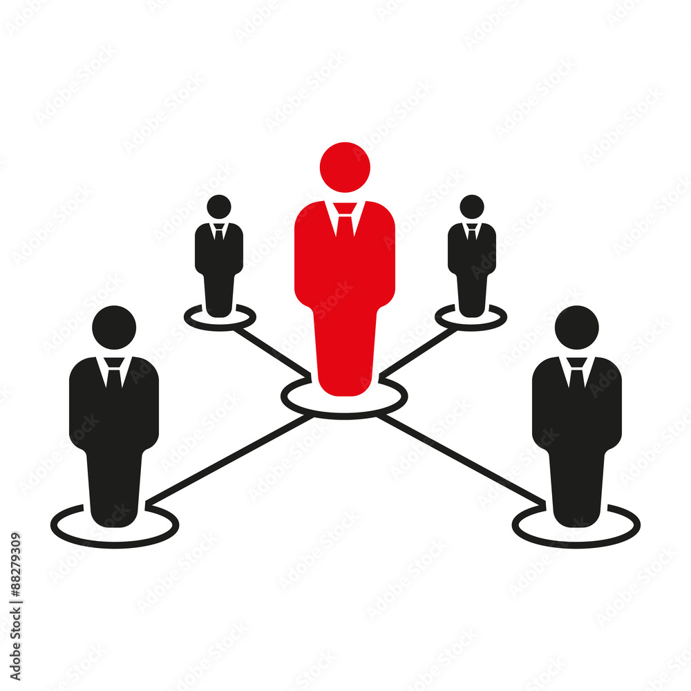 The teamwork icon. Leadership and connection, business teams symbol. Flat The teamwork icon. Leadership and connection, business teams symbol. Flat