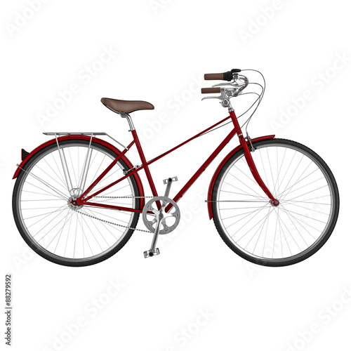Side view of bicycle. 3D graphic
