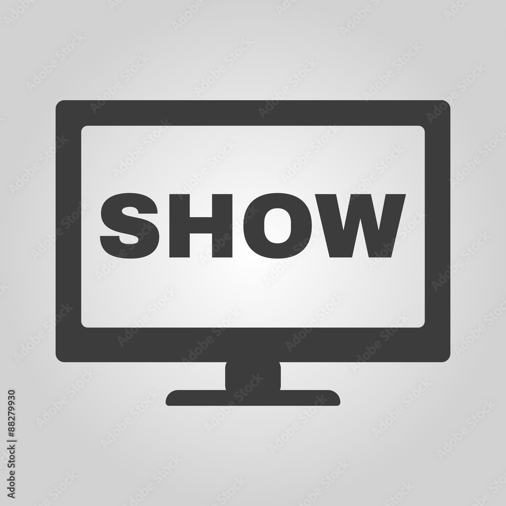 The tv show icon. Television and telly, telecasting, broadcast symbol. Flat The tv show icon. Television and telly, telecasting, broadcast symbol. Flat
