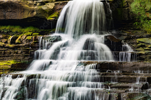 Closeup of beautiful Brandywine Falls in Cuyahoga National Park  Ohio
