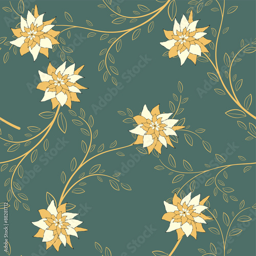 Seamless Flower  Pattern.