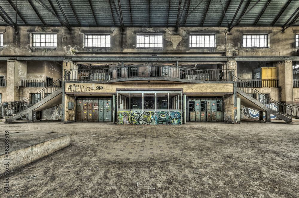 Inside an abandoned power plant