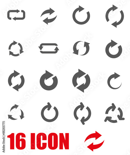 Vector grey refresh icon set