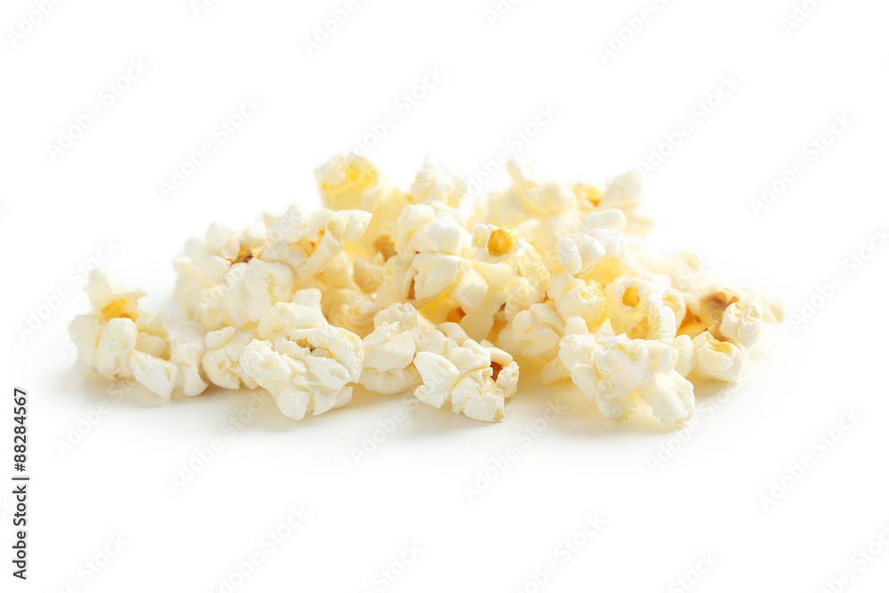 Popcorn isolated on a white