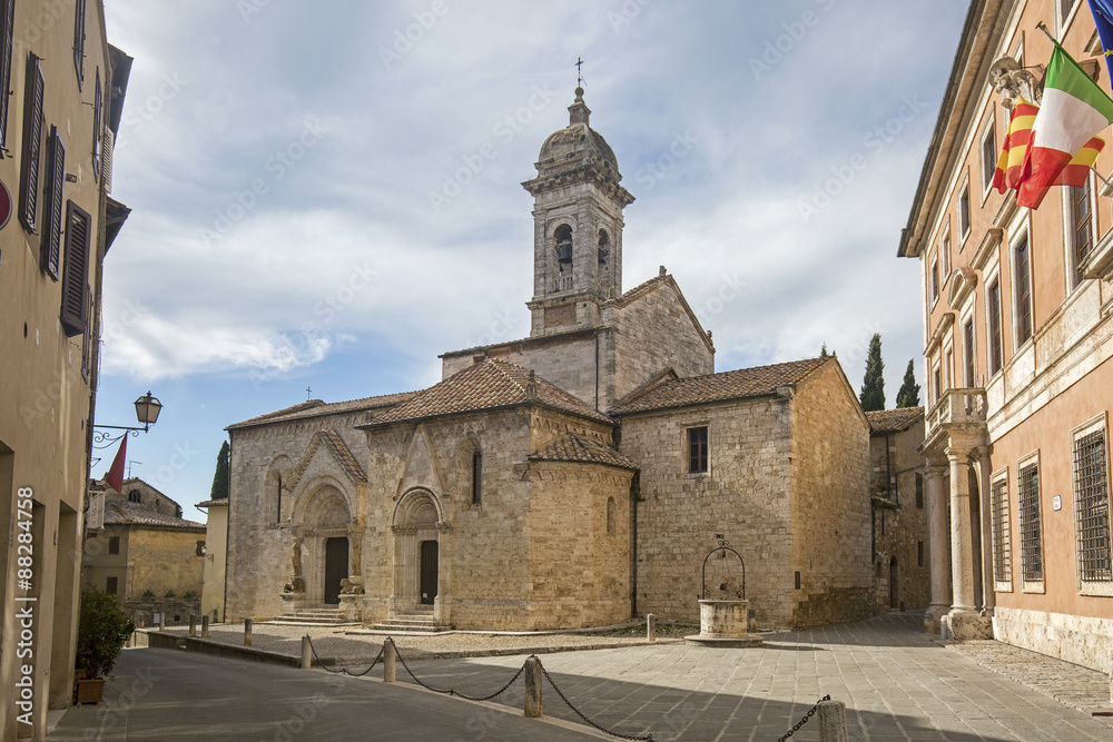 Kirche Collegiata, San Quirico d’Orcia, Toskana