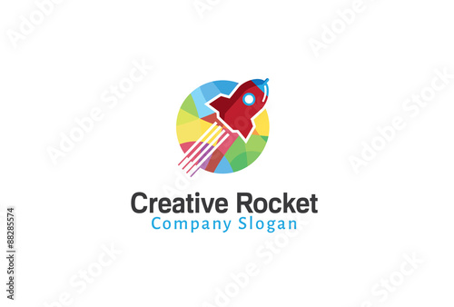 Creative Rocket Logo template