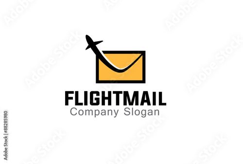 Flight Mail Logo template