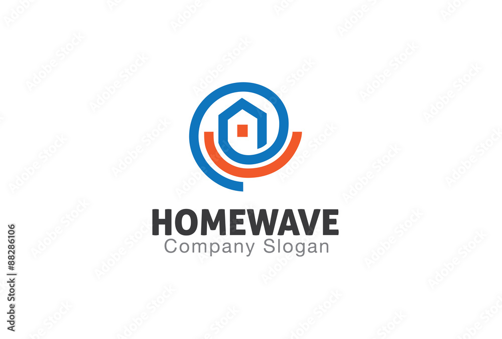 Home Wave Logo template Home Wave Logo template