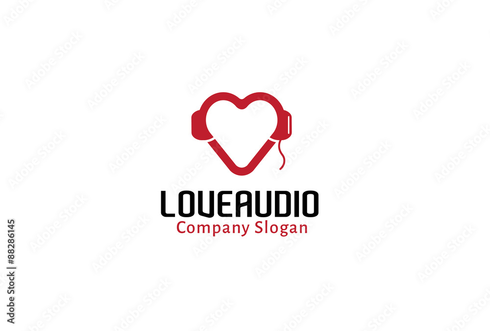 Love Audio Logo template Love Audio Logo template