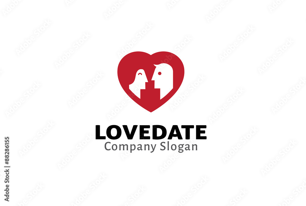  Love Date Logo template