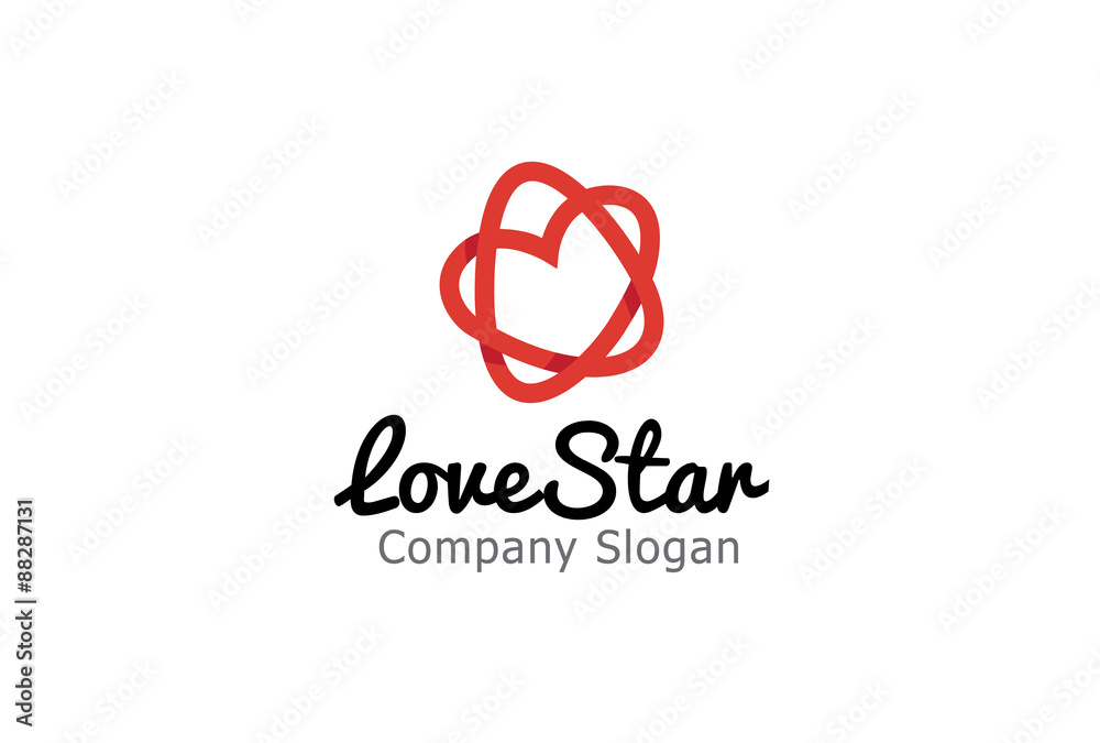 Love Star Logo template Love Star Logo template