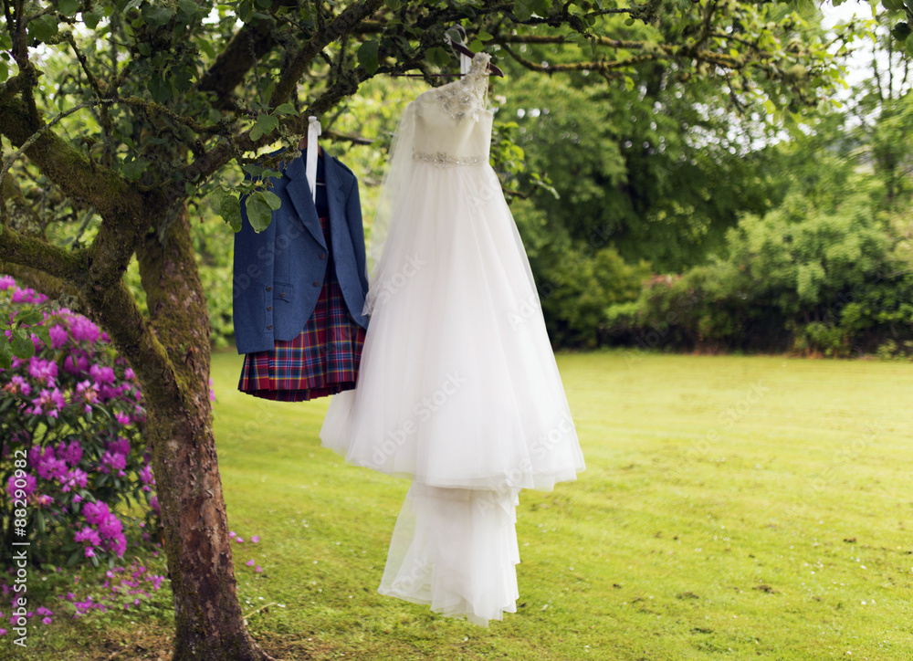 Kilt and Wedding dress