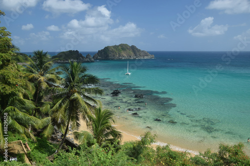 Crystalline sea beach in Fernando de Noronha, Brazil