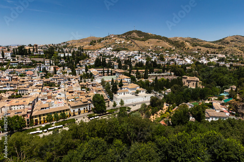 View of the historical city of Granada, Spain 