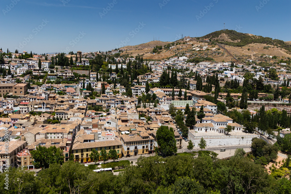 View of the historical city of Granada, Spain
