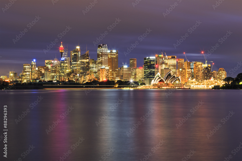 Obraz premium Sydney CBD Cremorne 76mm Dark