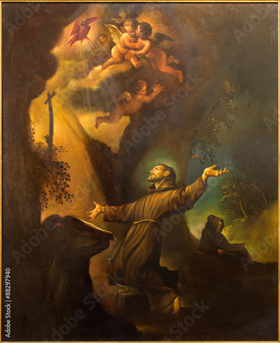 Fotografie Cordoba - paint of The Stigmatization of St. Francis of Assisi