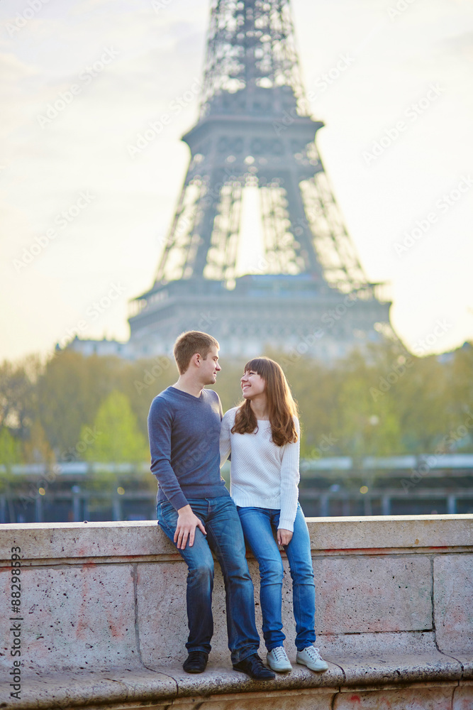 Young loving couple in Paris