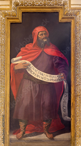 Samolepka Cordoba - fresco of prophet Ezekiel in church Iglesia de San Augustin