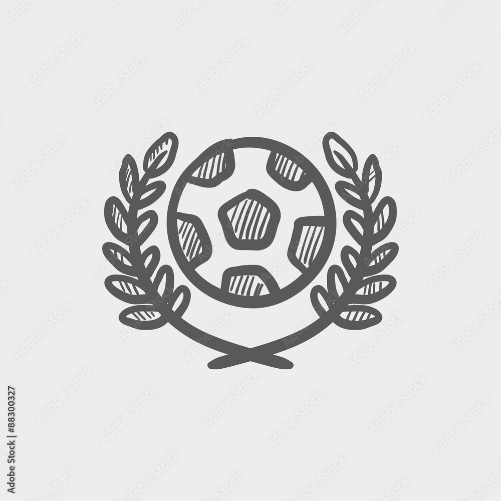 Obraz premium Sports soccer logo badges sketch icon