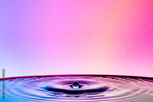 Drops of water on a colorful background.