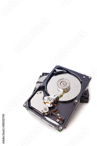 Hard Disk drives isolate on white background.