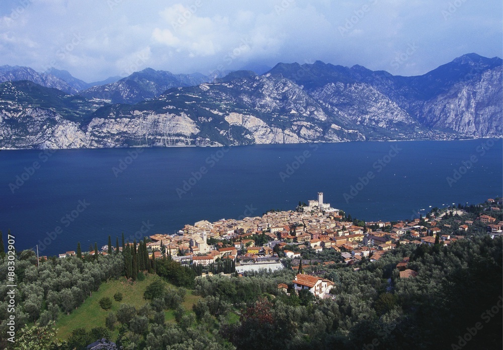 Malcesine on the Coast of Lake Garda, Veneto Malcesine on the Coast of Lake Garda, Veneto