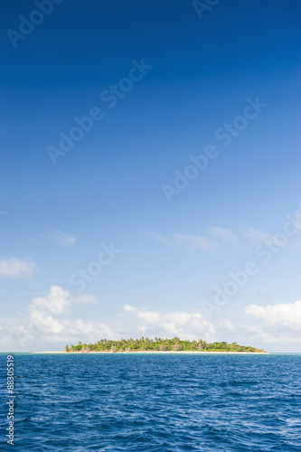 Little island with a white sand beach in Haapai, Haapai Islands, Tonga, South Pacific photo