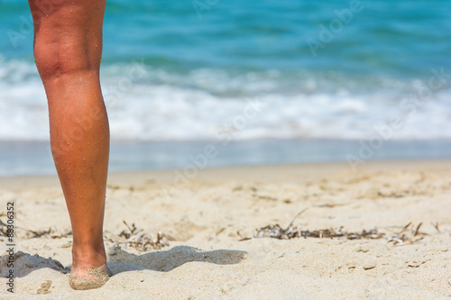 Bein am Strand