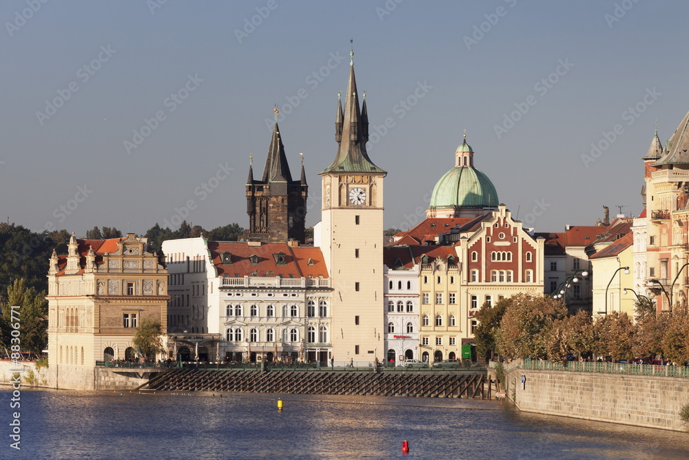 View over the River Vltava to Smetana Museum, Dome of St. Francis Church and Old Town Bridge Tower, Old Town (Stare Mesto), Prague, Bohemia, Czech Republic View over the River Vltava to Smetana Museum, Dome of St. Francis Church and Old Town Bridge Tower, Old Town (Stare Mesto), Prague, Bohemia, Czech Republic