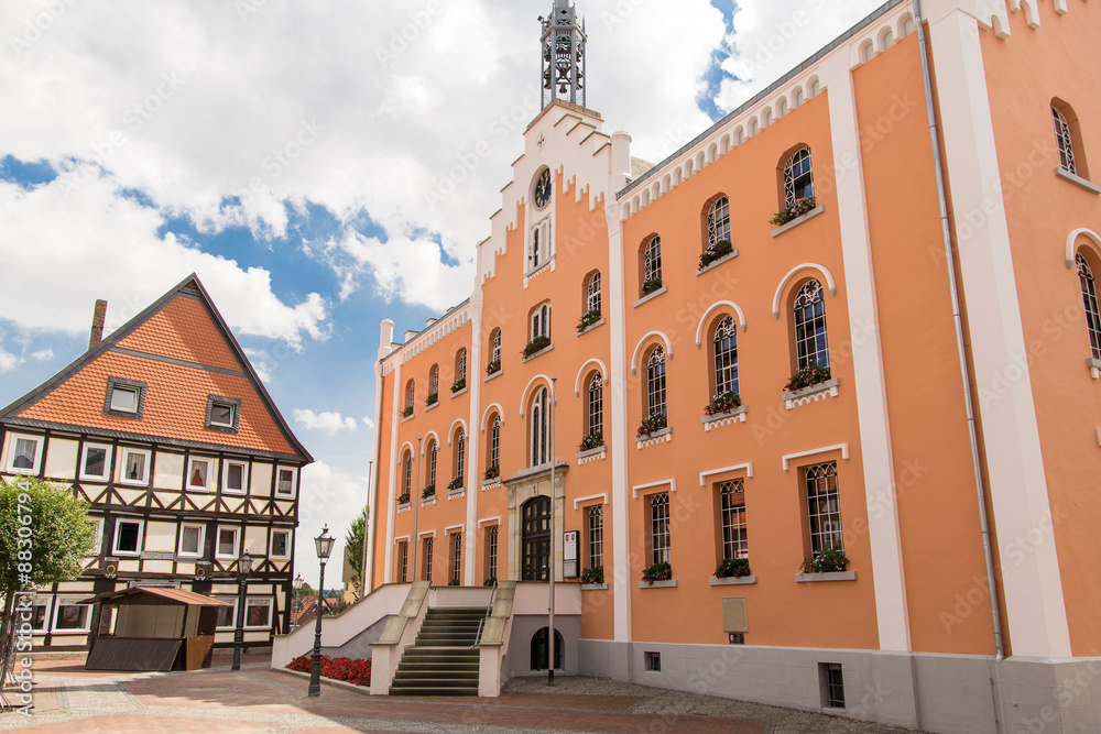 Obraz premium Das Rathaus von Hofgeismar in Nordhessen