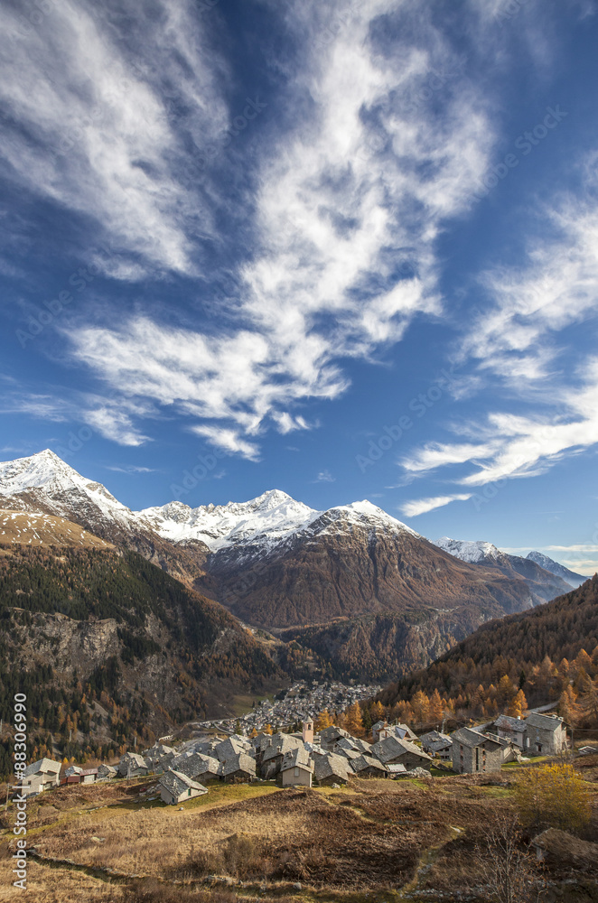The picturesque villages of Starleggia and San Sisto in the Spluga Valley, Valchiavenna, Lombardy The picturesque villages of Starleggia and San Sisto in the Spluga Valley, Valchiavenna, Lombardy