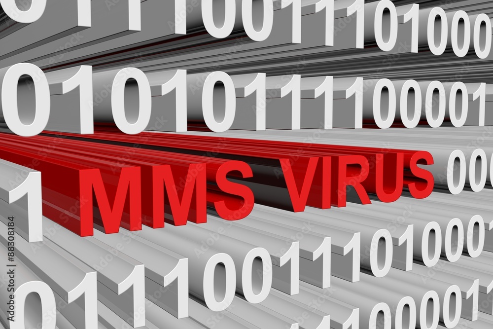 the threat of infection via mms is presented in the form of binary code 