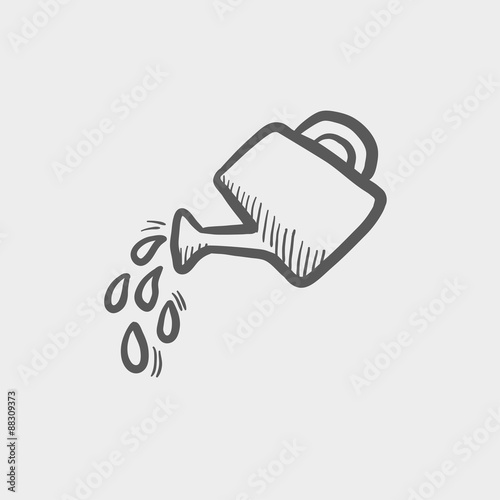 Watering can sketch icon