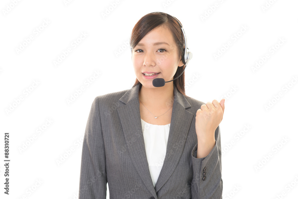 ガッツポーズのオペレーター