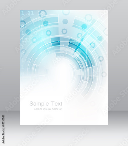Abstract business flyer vector template, brochure or corporate banner