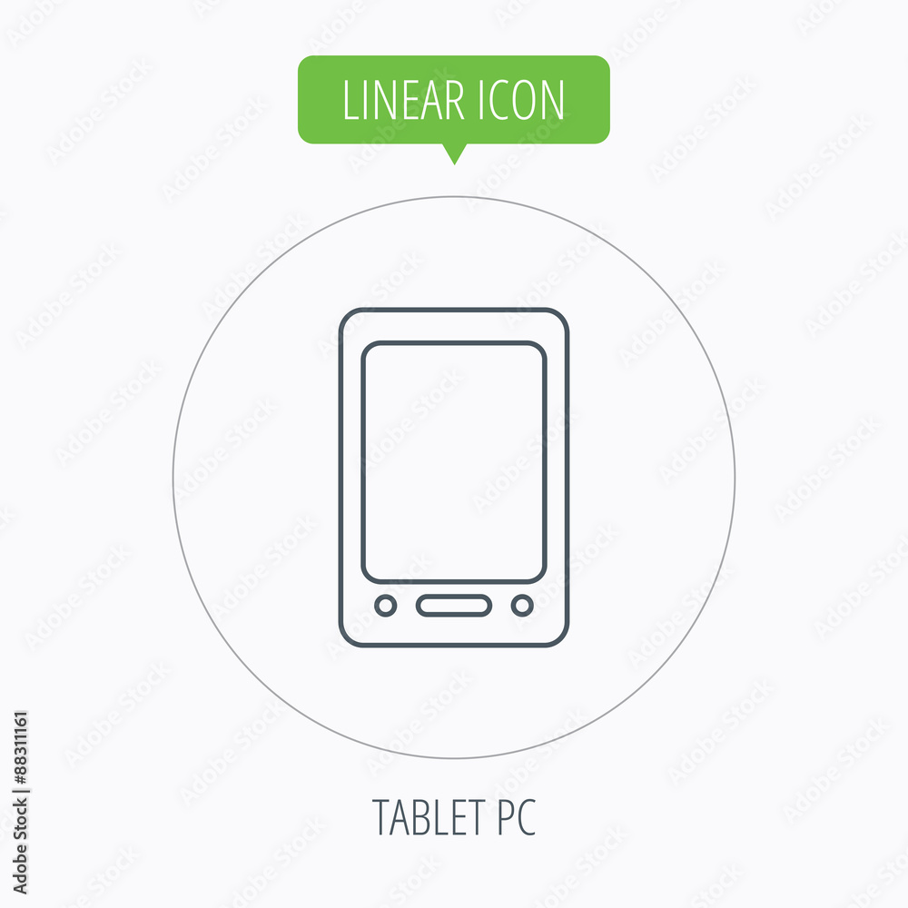 Tablet PC icon. Touchscreen pad sign. Tablet PC icon. Touchscreen pad sign.
