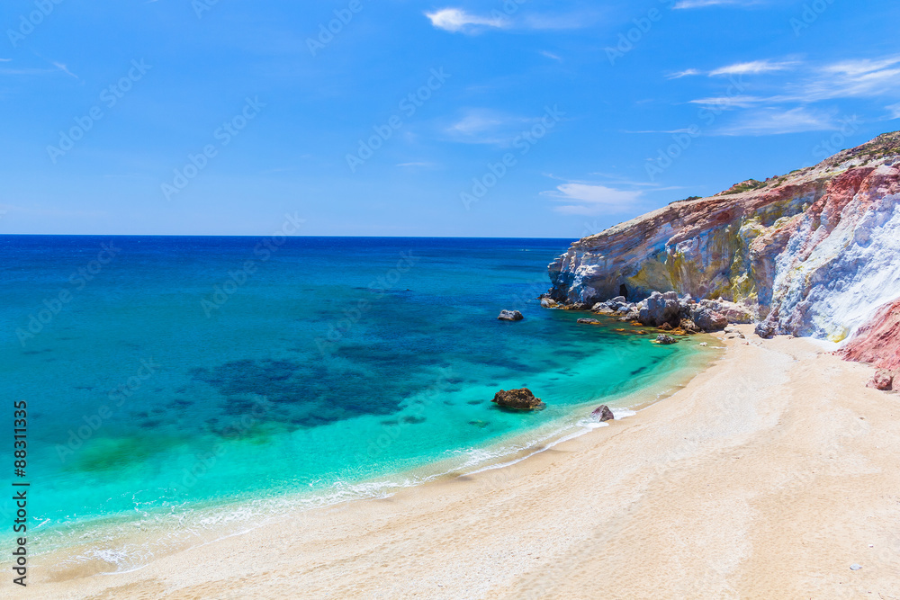 Paliochori beach, Milos island, Cyclades, Aegean, Greece