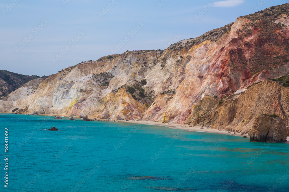 Firiplaka beach, Milos Island, Cyclades, Aegean, Greece