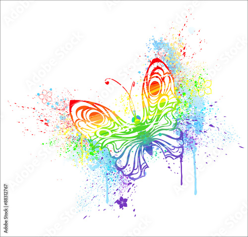 rainbow butterfly