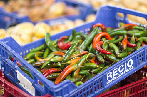 Street fruit market in Spain