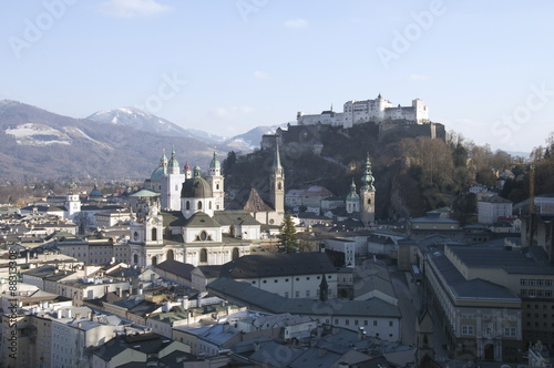 View of Salzburg from the Monchsberg, Salzburg, Austria photo