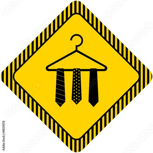 Neckties on hanger
